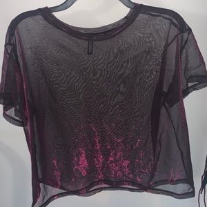 H&M Mesh cropped T shirt